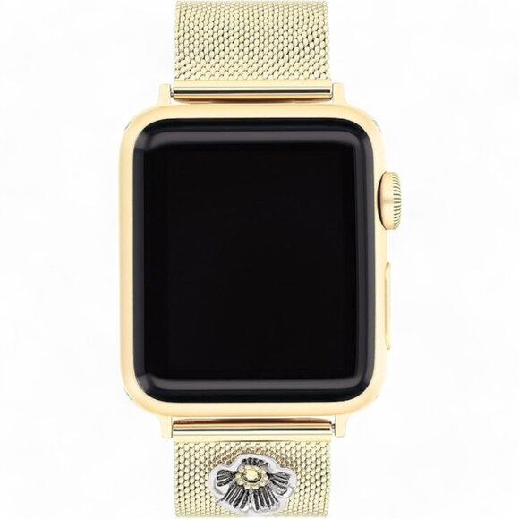 Coach Women's Gold Mesh Bracelet Strap for Apple Watch® 38mm 40mm And 41mm CL242 - Picture 5 of 10